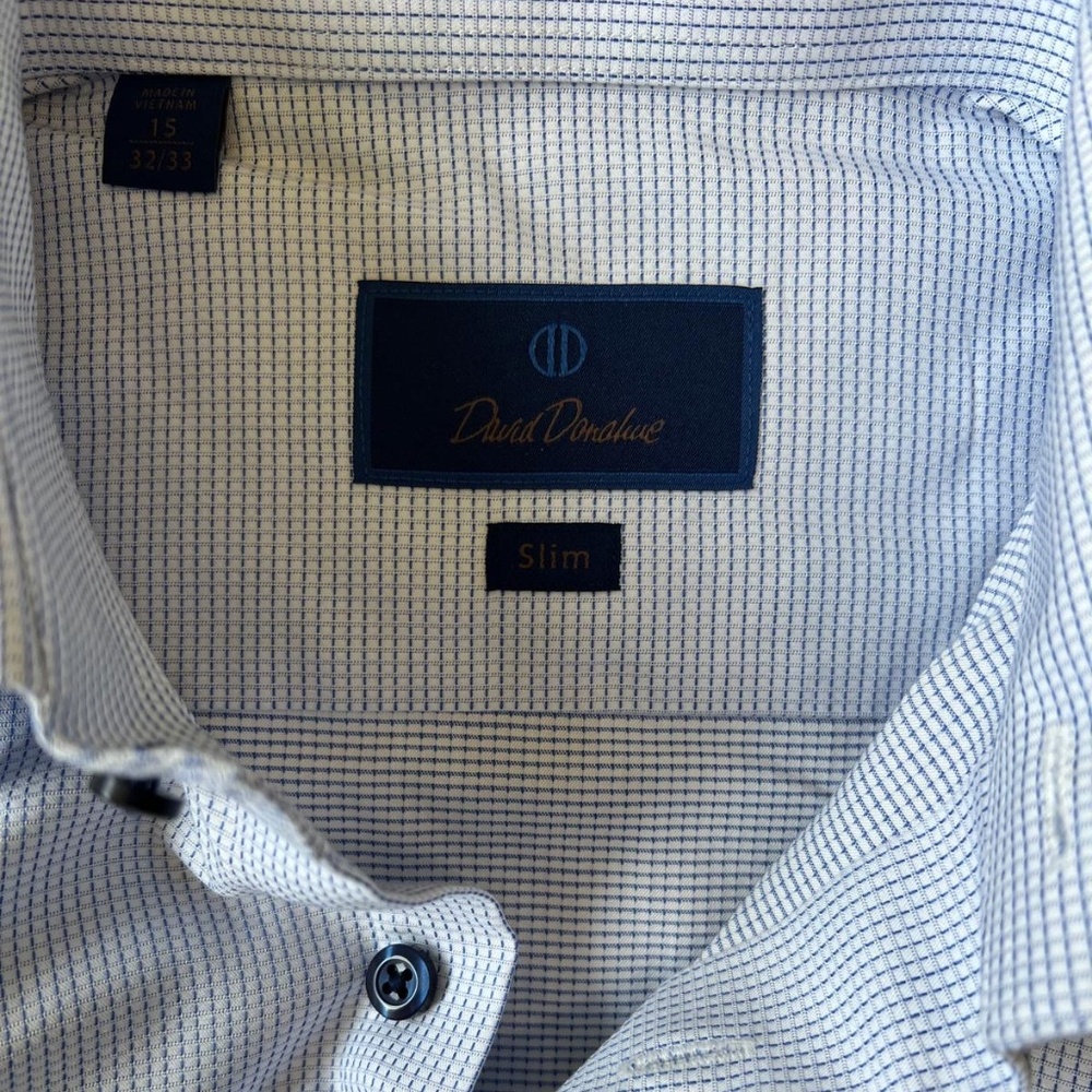 David Donahue Dress Shirt Slim Fit 15